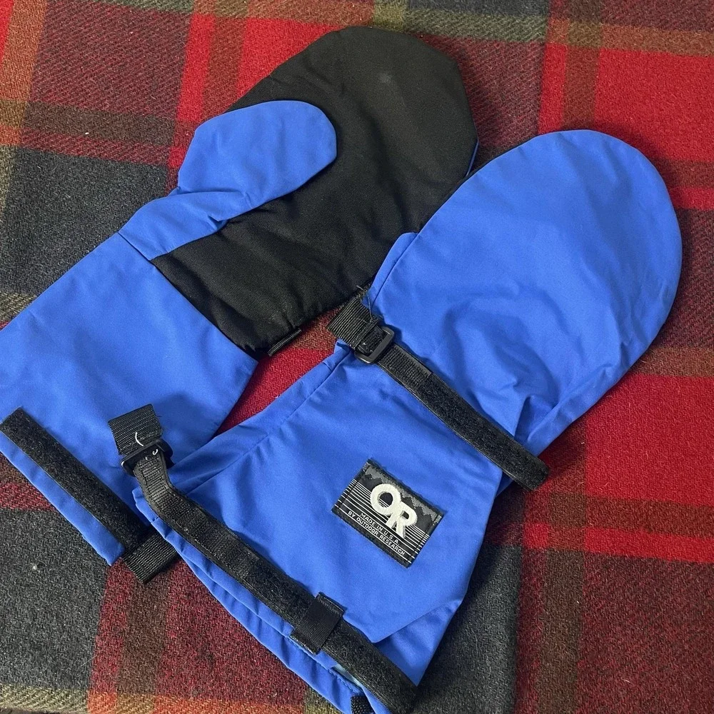 Outdoor Research GORE-TEX Mittens Mens XL Blue Waterproof Ski Gloves Snow